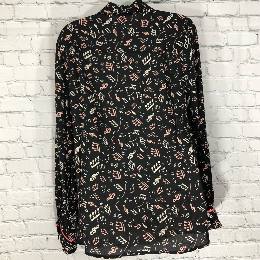 NWOT Plus ModCloth Musical Notes Blouse - Picture 7 of 8